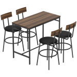 Baarim&ouml;&ouml;bli komplekt, 5 osa, 4 baaritooli, 110 &times; 90 &times; 55 cm