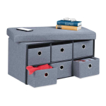 Esikupink Relaxdays 10038494.0, Hoiukasti ja 6 sahtliga, 76 &times; 39 &times; 38 cm