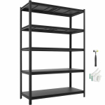 Hoidmise riiulid VEVOR SS4820HA, 5 reguleeritavat riiulit, 123 &times; 181,3 &times; 52,2 cm