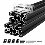 Alumiiniumist ekstrusioonprofiilide komplekt VEVOR 4040T-200-4-H, 4 tk, Must, 95 &times; 95 &times; 211,4 cm