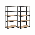 Hoiuriiulite komplekt 2 tk, 200 x 100 x 50 cm, must