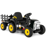 Laste elektriline traktor 136,5x50x52,5cm, musta v&auml;rvi