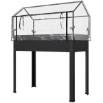 Kasvuhoonekattega k&otilde;rgpeenar, Must, 100 &times; 48 &times; 124 cm