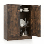 Hoiukapp, kaks reguleeritavat riiulit, Pruun, 60 &times; 80 &times; 30 cm