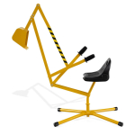 Laste liivakaevamise ekskavaator, 360&deg; p&ouml;&ouml;re, kollane, 123 &times; 62 &times; 62 cm