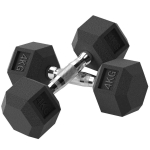 Komplekt 2 hantleid Homcom 10,5x10,5x27,2cm, musta/h&otilde;bedase v&auml;rviga