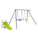 Laste kiik 350x151x171cm, sinine/roheline v&auml;rv