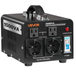 Pingemuundur 1500 VA, 110 V-220 V, USA ja EL pistikupesadega