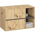 Riputatav vannitoakapp VAMI W90, 2 sahtlit ja 2 riiulit, pruun ja hall, 90 &times; 60 &times; 45,5 cm
