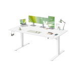 Reguliuojamo auk&scaron;čio ra&scaron;omasis stalas 140&times;80 cm, vintažinė ruda, su USB-C jungtimi