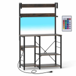 K&ouml;&ouml;giriiul, 5-tasandiline, laadimisjaama ja RGB LED-valgustusega, 90 &times; 40,5 &times; 147 cm
