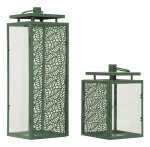 Laternad Hall, 2 tk, Rohelised, 15 &times; 41,5 &times; 14,5 cm; 15 &times; 24 &times; 14,5 cm