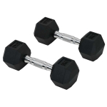 Komplekt 2 hantlitega Homcom 10,5x10,5x27,2cm, must/h&otilde;bedane v&auml;rv