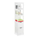 Vannitoa kapp 2 sahtli ja 3 riiuliga 144x30x30cm., valge