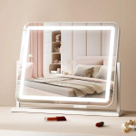 Kosmeetiline LED-peegel 5x suurendusega, valgustuse ja USB-ga, valge