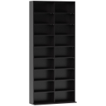 P&otilde;randariiul plaatidele, 18 sektsiooni, 14 reguleeritavat riiulit, Must, 78,5 &times; 175 &times; 24 cm
