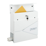 Postkast Relaxdays 10051240_49, ajalehtede lahtriga, 37 &times; 38 &times; 12 cm
