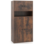 Raamaturiiul, 4 ukse ja reguleeritava riiuliga, pruun, 54 &times; 30 &times; 111 cm