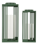 Laternad Linee, 2 tk, Rohelised, 18,3 &times; 43,5 &times; 18,3 cm; 15 &times; 36,5 &times; 15 cm