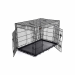Metallist kahe uksega koerapuur 122 x 81 x 76 cm, suurus XXXL, must