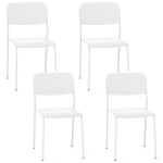 Komplekt 4 s&ouml;&ouml;gitoa tooli 48,5x44,5x81cm, valge v&auml;rv