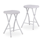 Komplektis 2 kokkupandavat tooli 45x32,5x29cm., valge