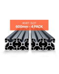 4 tk 23,6-tollist T-kujulist 4040 alumiiniumprofiili, mustad, anodeeritud, CNC ja 3D printeri jaoks