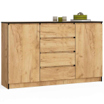 Kummut K160, 2 ust ja 4 sahtlit, pruun, 160 &times; 99 &times; 40 cm