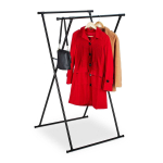 Riidestange Relaxdays, 2 latti, 3 asendit, Must, 135 &times; 139 &times; 95 cm