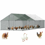 Metallist kanakuut VEVOR JD382, Varikatuse ja lukuga, 3 &times; 8 &times; 2 m
