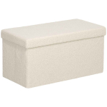 Pehme pink hoiukastiga Homcom 76x38x38cm, kreemjas
