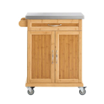 K&ouml;&ouml;gikapp ratastel 74x46x92cm., helepruuni/h&otilde;bedase v&auml;rviga