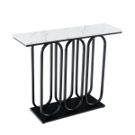 Konsool 100x30x80cm, musta/valge v&auml;rvi