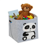 Kokkupandav kott 33x34x32cm., hall/valge/must