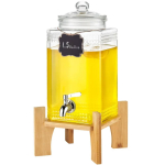 Joogiautomaat alusega, 1,5 gallonit (5,5 l), klaas, roostevabast terasest kraan