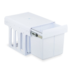 Paigaldatav pr&uuml;gikast Relaxdays 10050785_1718, 3 &auml;mbrit, 15 l + 2 &times; 8 l, Valge, 34,3 &times; 35,1 &times; 48 cm