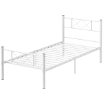 Voodiraam Homcom 96x208x88cm, valge v&auml;rv