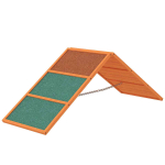 Koerte ramp PawHut 173x59x66cm, helepruun/roheline v&auml;rv