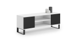 TV-laud Focus RTV 155x49x40 cm, valge / must