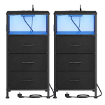 &Ouml;&ouml;kapp SONGMICS, 2 sahtlit ja avatud lahter, 39,6 &times; 75,9 &times; 30 cm