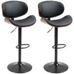 Komplekt 2 Homcom baaritooliga 53x52x112cm, must/pruun