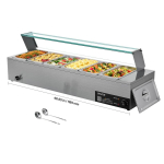 Elektriline roostevabast terasest toiduauruti, 1500 W, 6 x 1/3 suuruses potti
