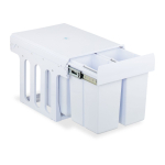 Sisseehitatav pr&uuml;gikast Relaxdays, 4 &times; 8 l, Valge, 34,3 &times; 35,1 &times; 48 cm