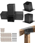 Pergola komplekt, 4x4-tollised puittalad, s&uuml;sinikterasest kronstein, &otilde;uepaviljonidele
