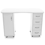 Kosmeetikalaud &bdquo;Activeshop 2027&ldquo;, 4 sahtlit, 1 kapp, Valge, 121 &times; 80 &times; 46 cm
