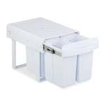 Sisseehitatav j&auml;&auml;tmete sortimiss&uuml;steem Relaxdays, 4 &times; 8 l, Valge, 34 &times; 34,6 &times; 51,8 cm