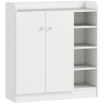 Kingakapp Homcom 83x30x90cm, valges v&auml;rvitoonis