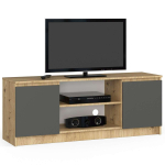TV-alus RTV K140, 2 ust, pruun/hall, 140 &times; 55 &times; 40 cm