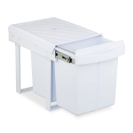 Sisseehitatav j&auml;&auml;tmete sortimiss&uuml;steem Relaxdays, 2 &times; 20 l, Valge, 34 &times; 41,3 &times; 51,8 cm