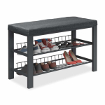 Esikupink Relaxdays 10049985_46, 6&ndash;8 paarile, Must, 82 &times; 50,5 &times; 33 cm